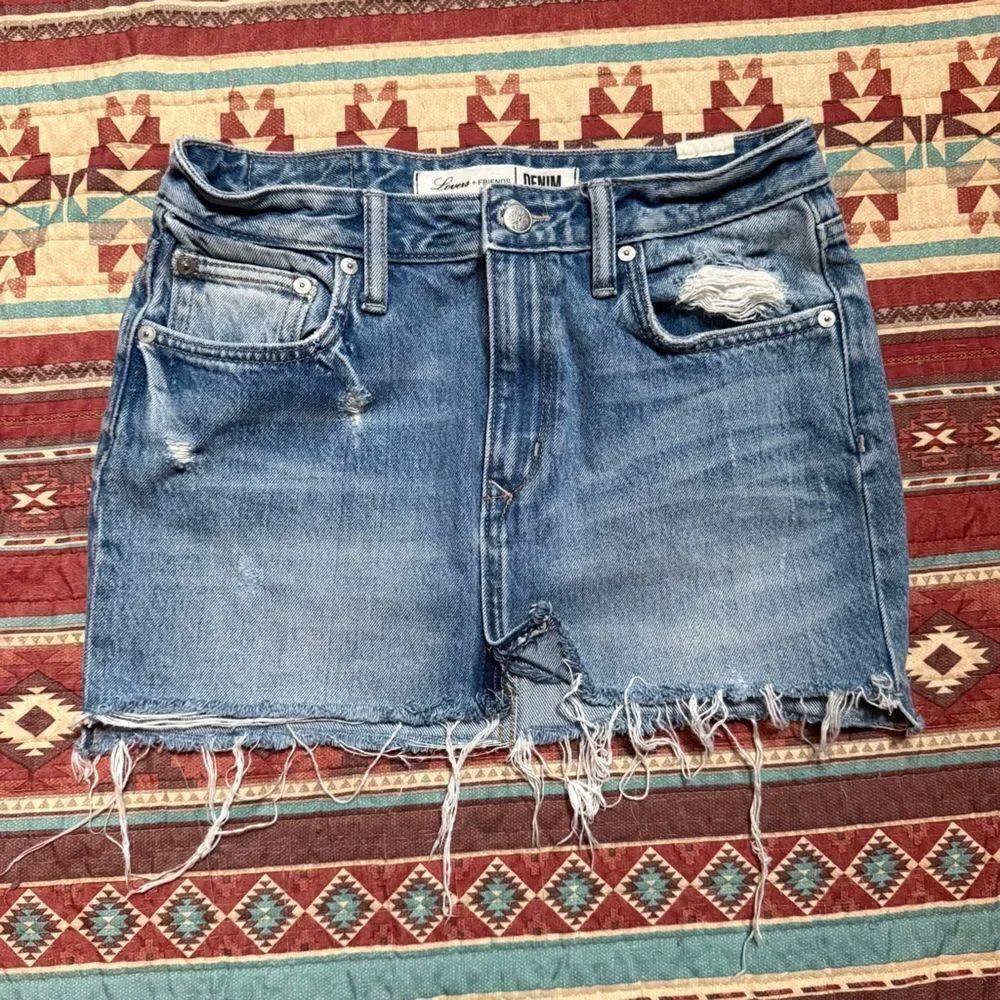Lovers + Friends Light Blue Denim mini Skirt size 27